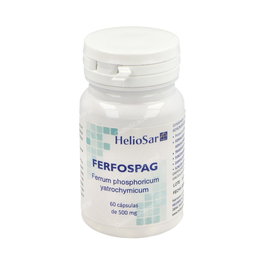 Heliosar Ferfospag Ferrum Phosphoricum 60 Cápsulas - Complemento Alimenticio con Hierro para Energía y Sistema Inmune