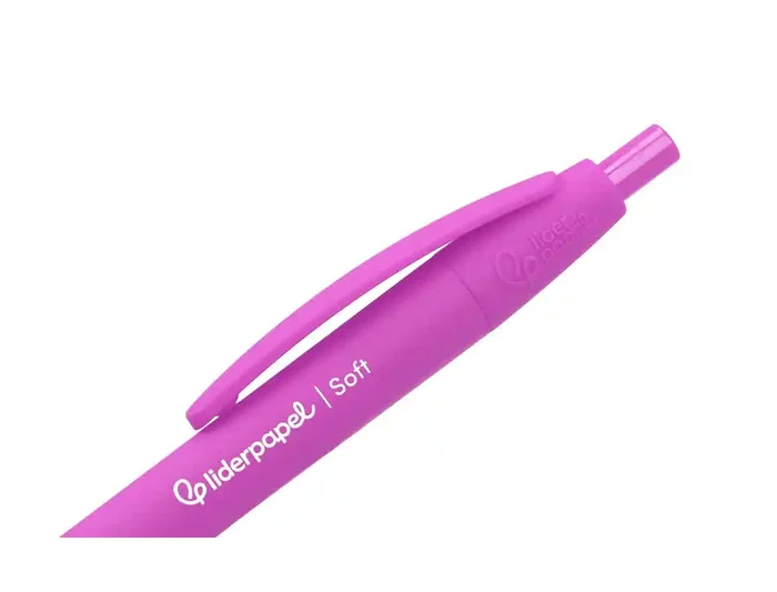 Liderpapel Bolígrafo InkPro 07 Punta 1 mm Retráctil con Cuerpo Rosa y Tinta Azul de Alta Calidad, Acabado Soft Touch y Clip Resistente Liderpapel Bolígrafo InkPro 07 Punta 1 mm Retráctil con Cuerpo Rosa y Tinta Azul de Alta Calidad, Acabado Soft Touch y Clip Resistente