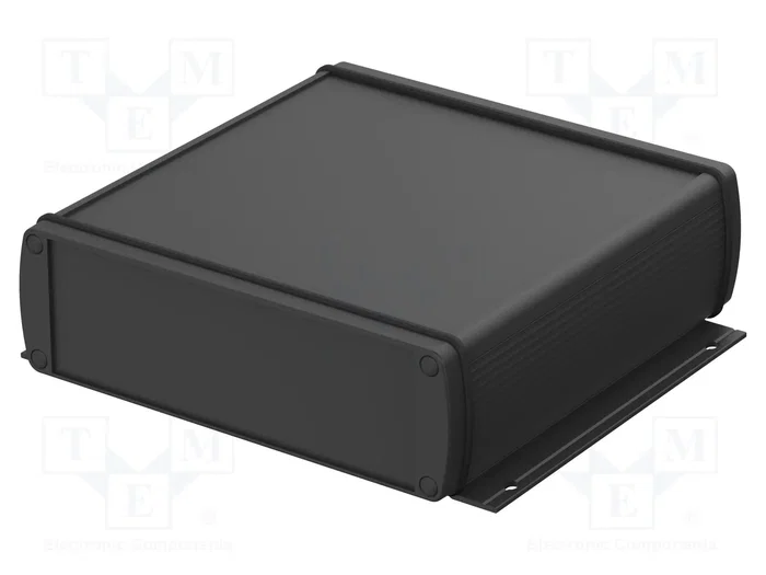 BOPLA ALUBOS 1600 Carcasa de Aluminio con Panel y Soportes Negra BOPLA ALUBOS 1600 Carcasa de Aluminio con Panel y Soportes Negra