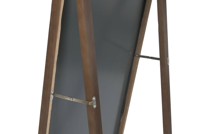 DKD Home Decor Espejo de Vestidor de Pino y Cristal Marrón Oscuro 50x3x180 cm