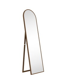DKD Home Decor Espejo de Vestidor de Pino y Cristal Marrón Oscuro 50x3x180 cm