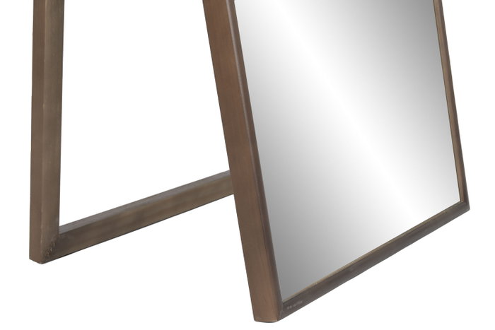DKD Home Decor Espejo de Vestidor de Pino y Cristal Marrón Oscuro 50x3x180 cm