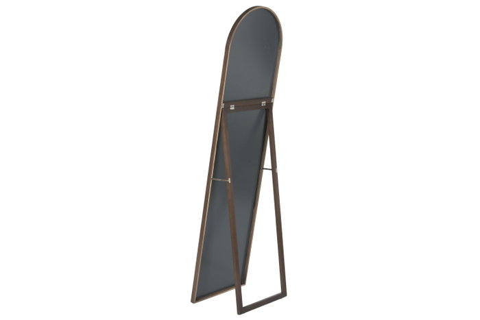 DKD Home Decor Espejo de Vestidor de Pino y Cristal Marrón Oscuro 50x3x180 cm