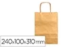 Q-connect Bolsa Kraft Oro Asa Retorcida 240x100x310 mm para Regalo