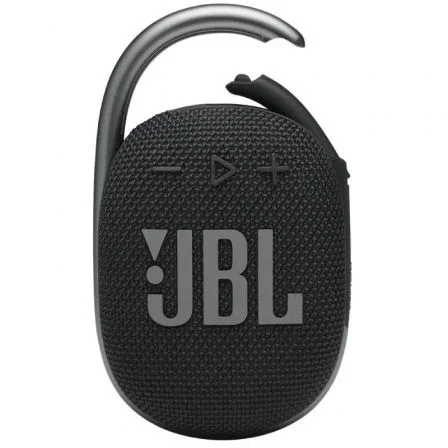 JBL JBLCLIP4BLK Altavoz Portátil Bluetooth Clip 4 con Sonido Pro Original, 5W, Mosquetón Integrado, Resistente Agua y Polvo, 10 Horas Batería