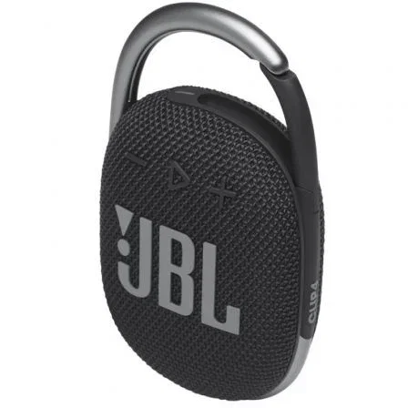 JBL JBLCLIP4BLK Altavoz Portátil Bluetooth Clip 4 con Sonido Pro Original, 5W, Mosquetón Integrado, Resistente Agua y Polvo, 10 Horas Batería