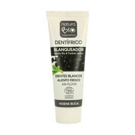 NaturaBIO Cosmetics Dentífrico Blanqueador Menta Bio & Carbón Activo 75 ml