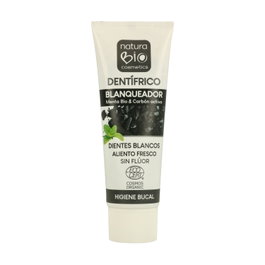 NaturaBIO Cosmetics Dentífrico Blanqueador Menta Bio & Carbón Activo 75ml