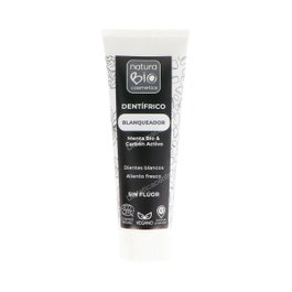 NATURABIO Dentífrico Blanqueador Menta Bio y Carbón Activo 75 ml