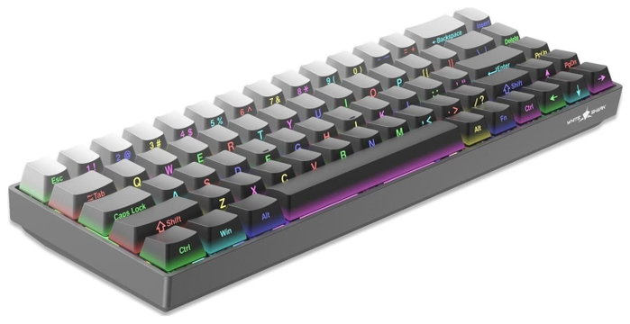 White Shark Nunchaku Teclado Gaming Gris Blue Switch RGB Hot-Swap White Shark Nunchaku Teclado Gaming Gris Blue Switch RGB Hot-Swap