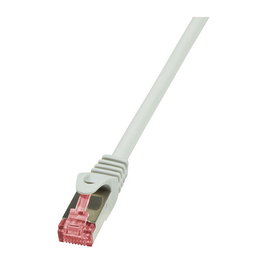 LogiLink Cable de Red Patch Cord Cat6 S/FTP 5m Gris, 27 AWG, 5 Metros, Conectores RJ45 Macho, LSZH
