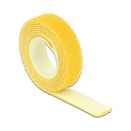 DeLOCK 18733 Cinta de velcro en rollo Amarillo 1 m x 13 mm