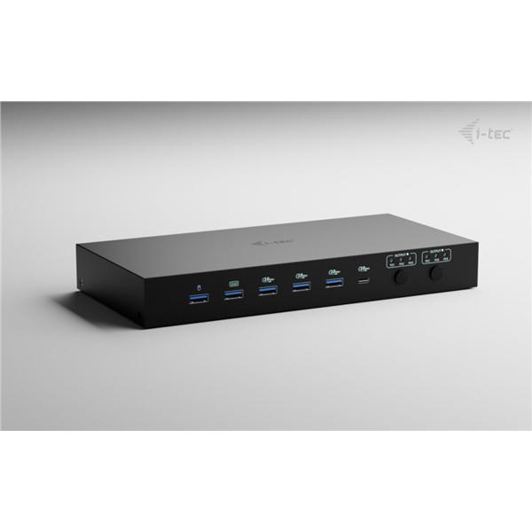 I-tec Docking Station C31KVMDOCKPDPRO 12 en 1 con KVM, hasta 92W de carga y 3 hosts USB-C/Thunderbolt