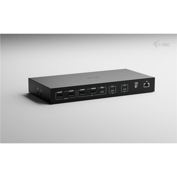 I-tec Docking Station C31KVMDOCKPDPRO 12 en 1 con KVM, hasta 92W de carga y 3 hosts USB-C/Thunderbolt