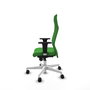 PIQUERAS Y CRESPO Sillón Albacete Verde con Mecanismo Sincro y Base Blanca