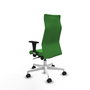 PIQUERAS Y CRESPO Sillón Albacete Verde con Mecanismo Sincro y Base Blanca