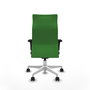 PIQUERAS Y CRESPO Sillón Albacete Verde con Mecanismo Sincro y Base Blanca