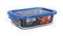 Quttin Fiambrera Rectangular con Tapa Azul, 19.4 x 12.9 x 5.4 cm, Contenedor de Alimentos para Comida (6 Unidades)