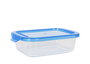 Quttin Fiambrera Rectangular con Tapa Azul, 19.4 x 12.9 x 5.4 cm, Contenedor de Alimentos para Comida (6 Unidades)