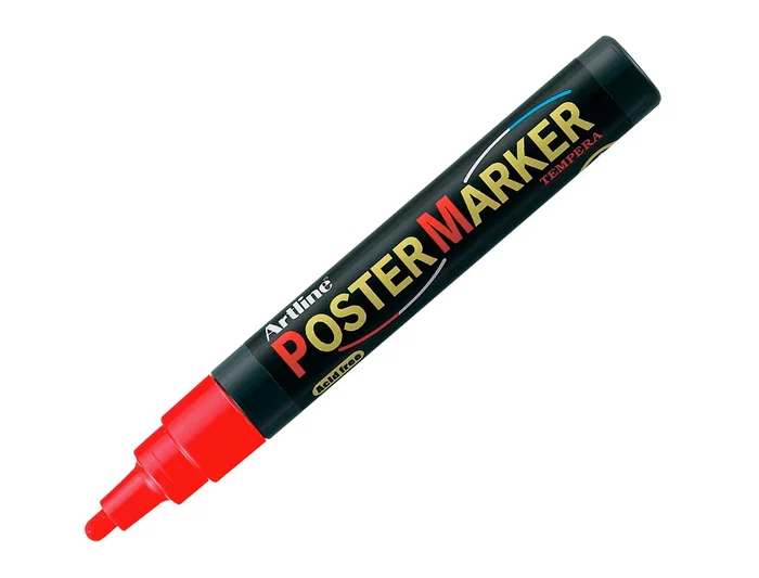 Artline Rotulador EPP-4 Poster Marker Punta Redonda 2 mm Color Rojo para Cartelería Artline Rotulador EPP-4 Poster Marker Punta Redonda 2 mm Color Rojo para Cartelería
