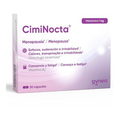 GYNEA CIMINOCTA Ciminocta 30 Cápsulas para Sofocos y Menopausia con Melatonina