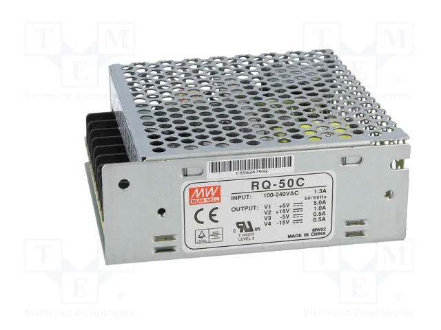 MEAN WELL RQ-50C Alimentador de impulso 50W de 4 salidas