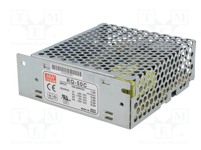 MEAN WELL RQ-50C Alimentador de impulso 50W de 4 salidas