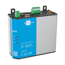INSYS icom SCR-L300 Router LTE-M 4G Industrial, Conexion VPN, Protocolos BGP OSPF RIP, Instalacion Pared/DIN, 2 Puertos LAN, Rango -30 a 75°C, Gris