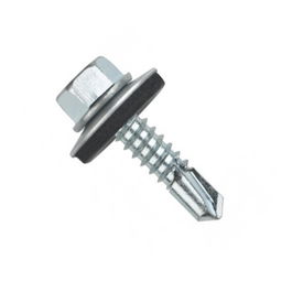 DUVER Tornillo Broca Rosca Chapa Cabeza Hexagonal DIN 7504-K Arandela P-16 Zincado Larga/Chapa 25mm Ø Rosca Chapa 5.5mm