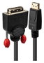 Lindy 41491 Adaptador de Cable de Vídeo DisplayPort a DVI-D 2 m Negro