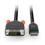Lindy 41491 Adaptador de Cable de Vídeo DisplayPort a DVI-D 2 m Negro