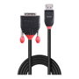 Lindy 41491 Adaptador de Cable de Vídeo DisplayPort a DVI-D 2 m Negro