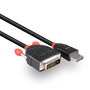 LINDY 41491 Adaptador de Cable DisplayPort Macho a DVI-D Hembra, 2 m, Negro, Transferencia 2.7 Gbit/s, Chapado en Oro
