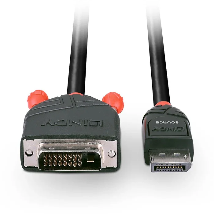 Lindy 41491 Adaptador de Cable de Vídeo DisplayPort a DVI-D 2 m Negro