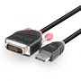 Lindy 41491 Adaptador de Cable de Vídeo DisplayPort a DVI-D 2 m Negro