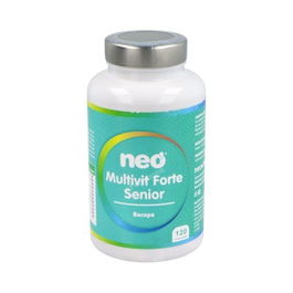 NEO Multivit Forte Senior Bacopa 120 Comprimidos - Complemento para el sistema nervioso y la memoria con vitaminas y minerales para mayores