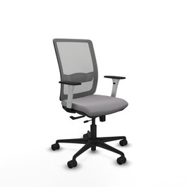 PIQUERAS Y CRESPO Silla de oficina Haches Gris con mecanismo Sincro/Traslack