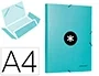 Antartik Carpeta Gomas Tres Solapas Cartón Forrado A4 Color Menta