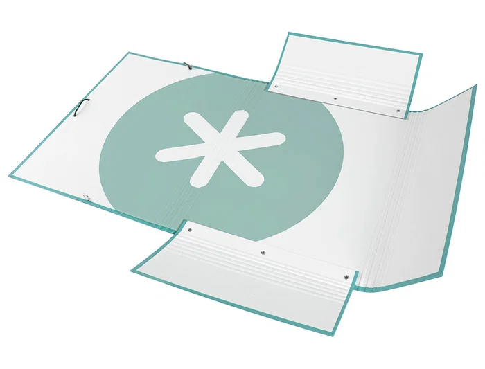 Antartik Carpeta Gomas Tres Solapas Cartón Forrado A4 Color Menta