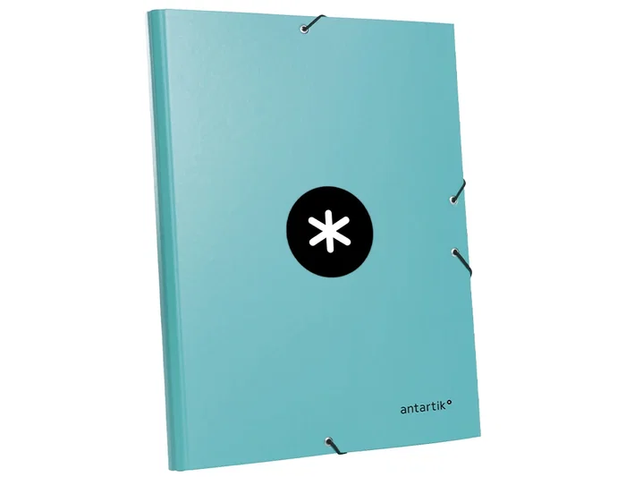 Antartik Carpeta Gomas Tres Solapas Cartón Forrado A4 Color Menta