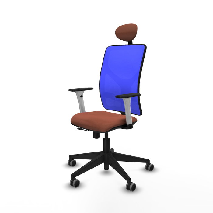 PIQUERAS Y CRESPO Silla de oficina Motilla con mecanismo Sincro/Traslack, Azul y Marrón PIQUERAS Y CRESPO Silla de oficina Motilla con mecanismo Sincro/Traslack, Azul y Marrón