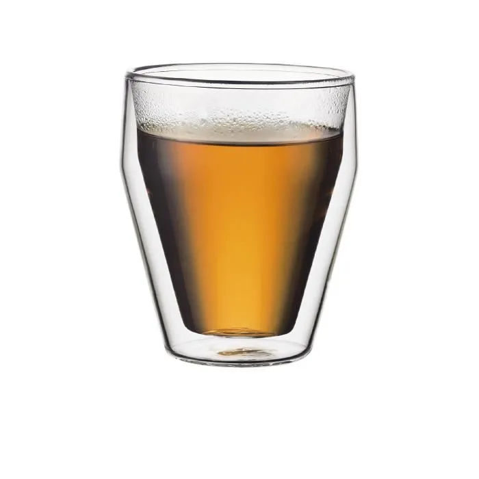 Bodum Titlis Juego de 6 Vasos Térmicos de Doble Pared - 0,25 L - Transparente