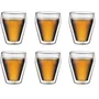 Bodum Titlis Juego de 6 Vasos Térmicos de Doble Pared - 0,25 L - Transparente