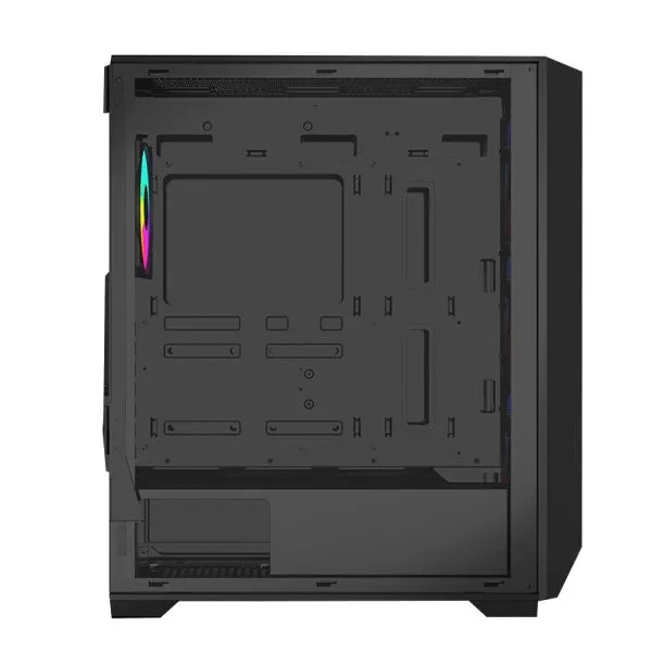 KeepOut XC-501 MESH Caja Gaming ATX Torre PC Negro, Cristal Templado ARGB, Hub 6 Ventiladores PWM con Control Remoto, Compatible con Micro-ATX/ITX, USB-C, USB 3.0