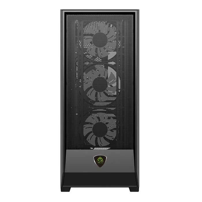 KeepOut XC-501 MESH Caja Gaming ATX Torre PC Negro, Cristal Templado ARGB, Hub 6 Ventiladores PWM con Control Remoto, Compatible con Micro-ATX/ITX, USB-C, USB 3.0