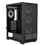 KeepOut XC-501 MESH Caja Gaming ATX Torre PC Negro, Cristal Templado ARGB, Hub 6 Ventiladores PWM con Control Remoto, Compatible con Micro-ATX/ITX, USB-C, USB 3.0