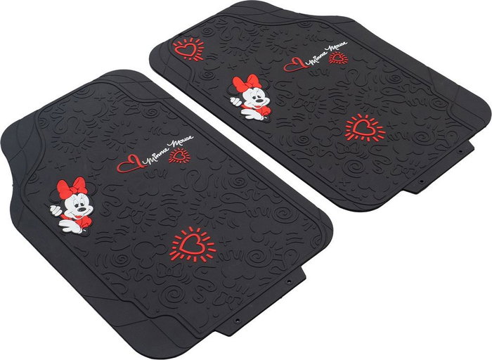 Set de Alfombrillas para Coche Minnie Mouse CZ10901 Negro Set de Alfombrillas para Coche Minnie Mouse CZ10901 Negro