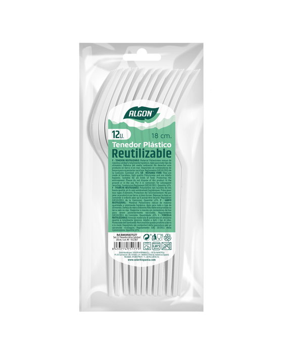 Algon Set de 12 Tenedores de Mesa Medium de 18 cm (36 Unidades) Algon Set de 12 Tenedores de Mesa Medium de 18 cm (36 Unidades)
