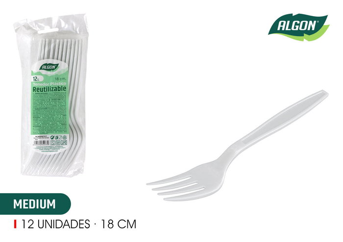 Algon Set de 12 Tenedores de Mesa Medium de 18 cm (36 Unidades) Algon Set de 12 Tenedores de Mesa Medium de 18 cm (36 Unidades)