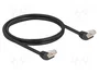 DELOCK Cable de red Cat 6a S/FTP de 1 m con conectores RJ45 angulados